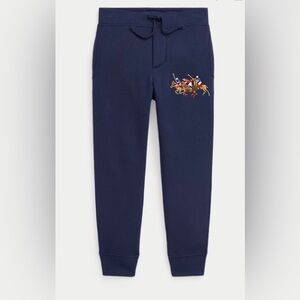 Ralph Lauren Kids Navy Polo Pony Embroidered Jogger Pants Size 8